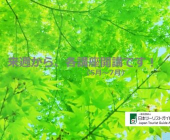 来週から、各講座開講です！